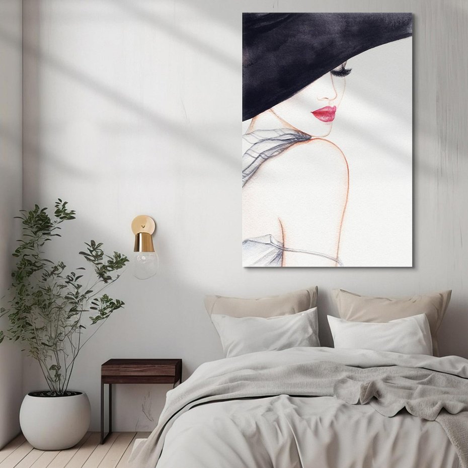 Obraz na płótnie 80x120 - Stylowa Ekspresja - kobieta, moda