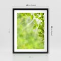 Plakat w ramie 40x50 - Zielone liście natury - liści, zieleń - rama czarna