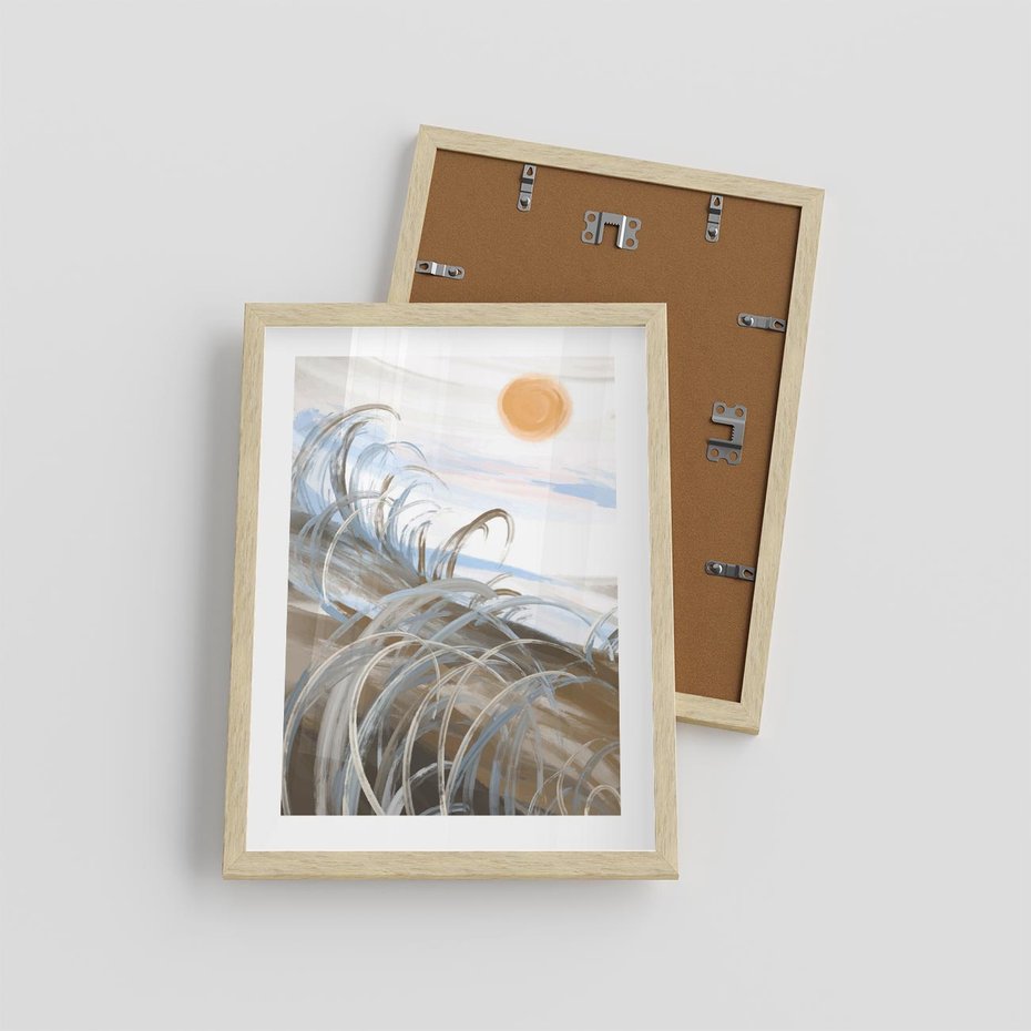 Plakat w ramie 30x40 - Zaklęty Wschód - akwarela, obraz - rama drewno