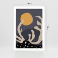 Plakat bez ramy 50x70 - Tajemniczy Księżyc - nowoczesna sztuka, plakat