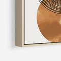 Obraz w ramie 50x50 - Taniec Okręgów - boho obraz, geometria - rama drewno