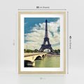 Plakat w ramie 30x40 - Wieża Eiffla - Ikona Paryża - wieża, Eiffla - rama drewno