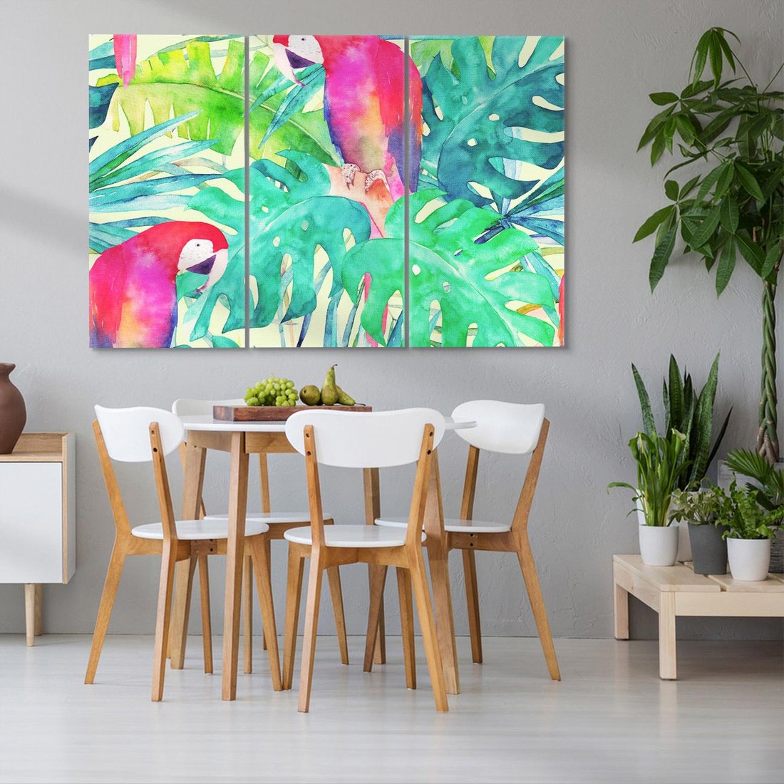 Obraz na płótnie 120x80 - Egzotyczna Przygoda - tropikalne, liście