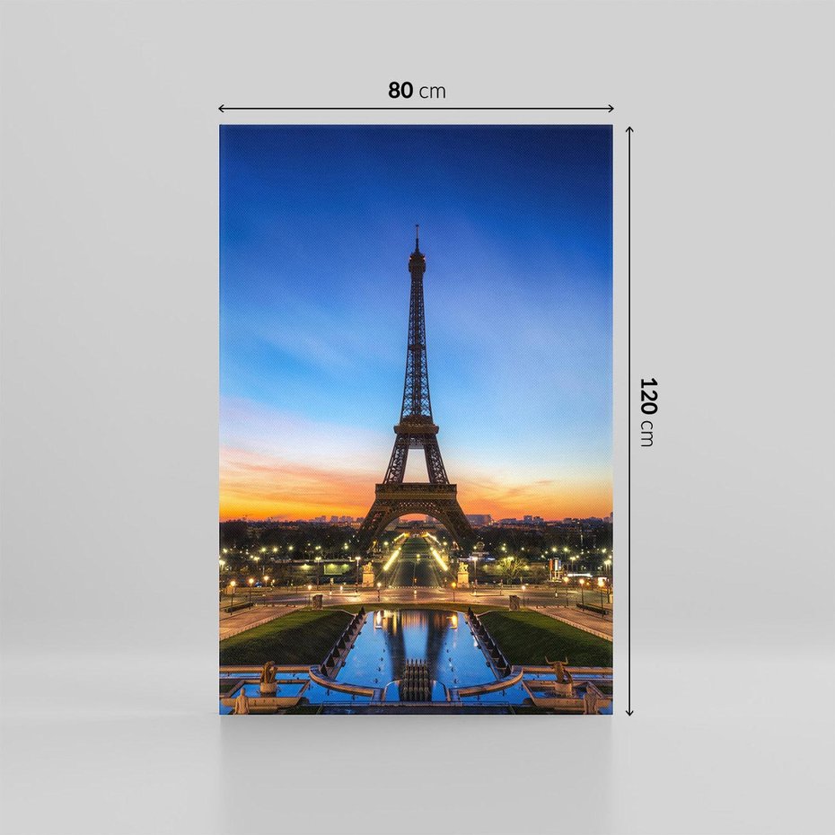 Obraz na płótnie 80x120 - Wieża Eiffla w Innej Odsłonie - wieża, Eiffla