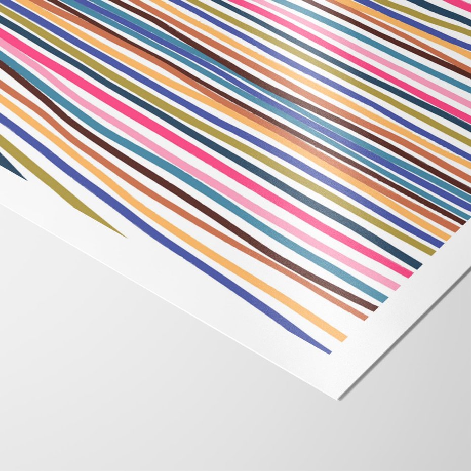 Plakat bez ramy 40x50 - Energetyczne Nurtujące - kolorowe wzory, tęczowe żywe kolory