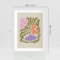 Plakat w ramie 30x40 - Kolorowe Echa - kwiaty, abstrakcja - rama biała