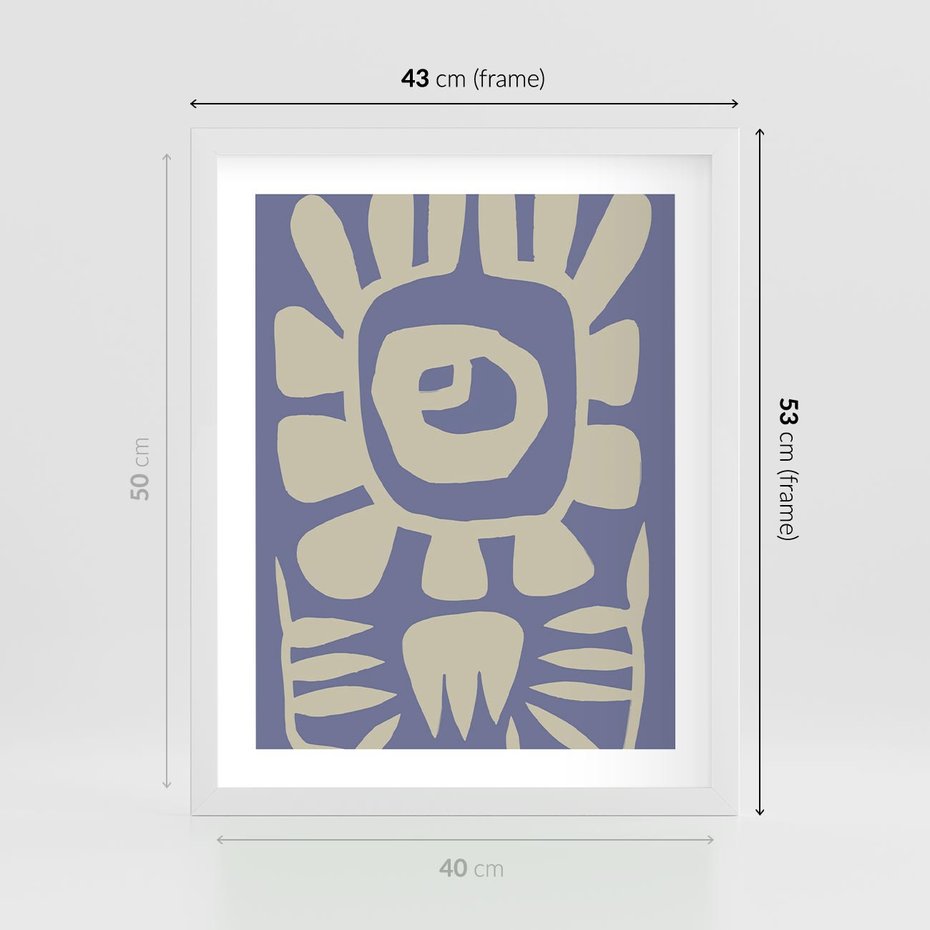 Plakat w ramie 40x50 - Widok Abstrakcyjny - skandynawski styl, plakat - rama biała