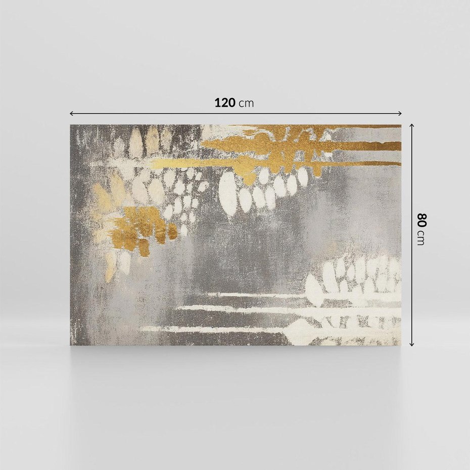 Obraz na płótnie 120x80 - Malowane impresje zmysłów - abstrakcyjne plamy, linie