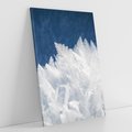 Obraz na płótnie 80x120 - Zimowa magia: Kryształki lodu - zima, kryształki