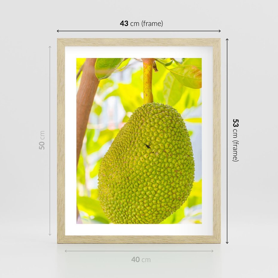 Plakat w ramie 40x50 - Tropikalny raj nad morzem - tropikalny, owoc - rama drewno