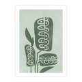 Plakat bez ramy 21x30 - Nurtująca Zieleń - abstrakcyjny zielony motyw, skandynawski design