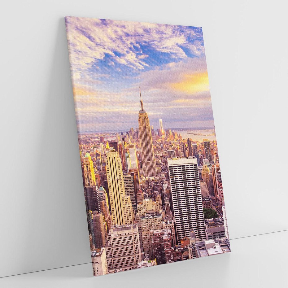 Obraz na płótnie 80x120 - Amerykański duch: Miasto na horyzoncie - USA, Ameryka