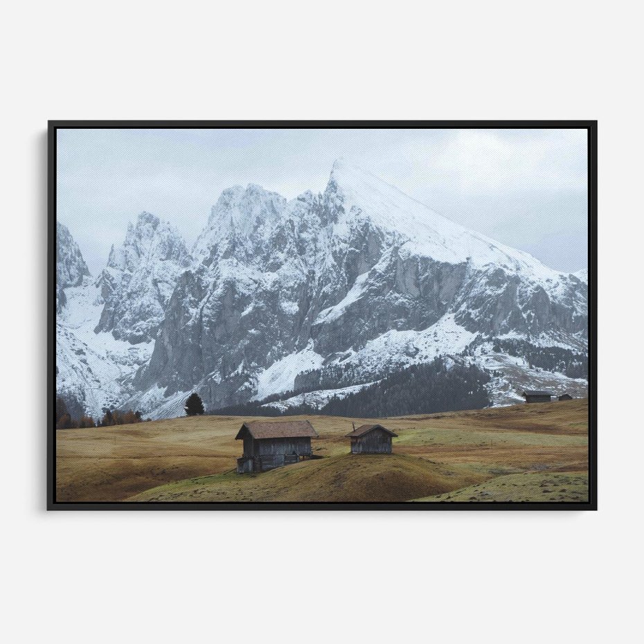 Obraz w ramie 70x50 - Odkryj Ich Urok - góry, skandynawia - rama czarna