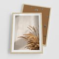Plakat w ramie 50x70 - Swobodne trawy boho - boho, suche - rama drewno