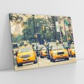 Obraz na płótnie 120x80 - Miasto Taksówek - taksówki, miasto