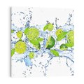 Obraz na płótnie 60x60 - Świeżość limonki i błękity wody - limonka, woda