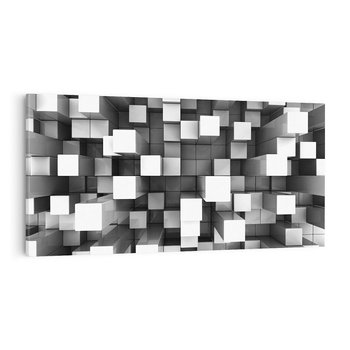 Obraz na płótnie 120x60 - Abstrakcyjne światy: 3D w kwadratach - 3D, abstrakcja