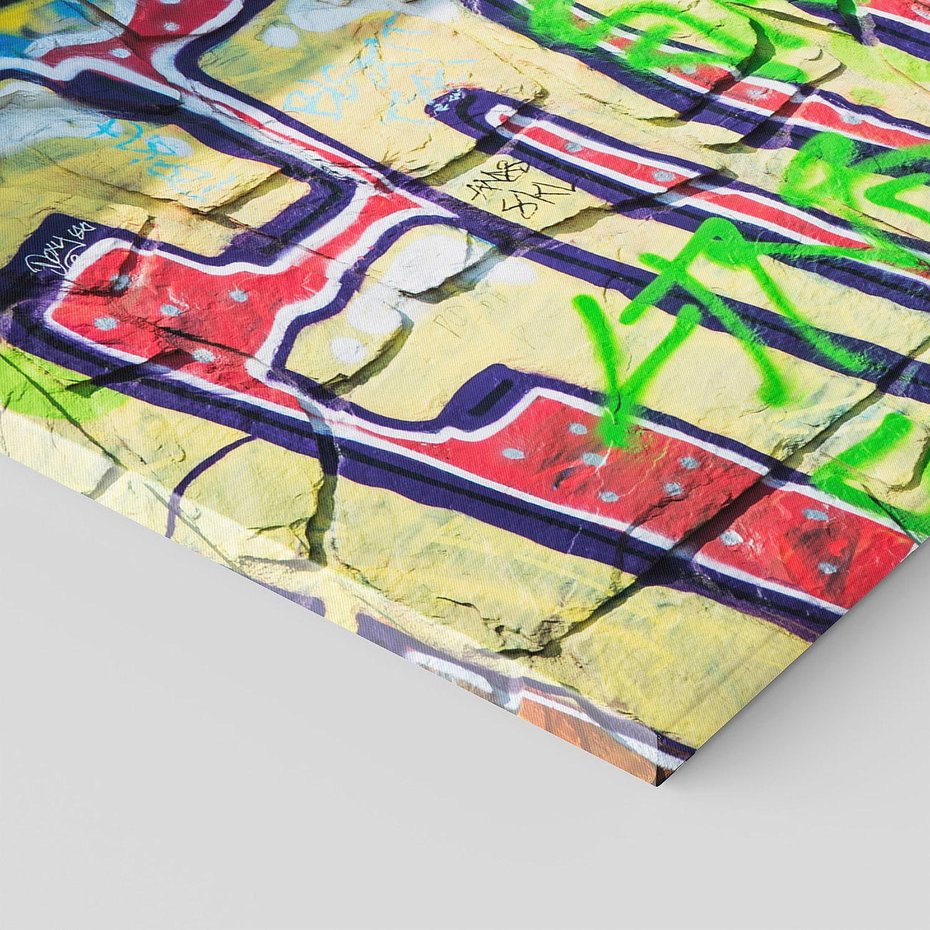 Obraz na płótnie 150x50 - Kolorowy wyraz - graffiti