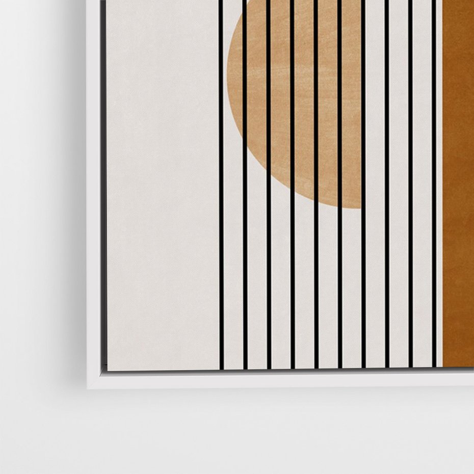 Obraz w ramie 70x100 - Wewnętrzne Labirynty Form - styl mid century, nowoczesna sztuka - rama biała