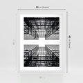 Plakat w ramie 30x40 - Czar i Wielkość - wieżowce, architektura - rama biała