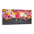 Obraz na płótnie 140x70 - Kompozycje kwiatowe: harmonia natury - kwiaty, kompozycja