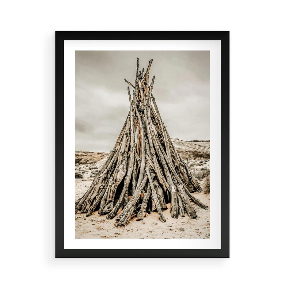 Plakat w ramie 50x70 - Ciepło Przeszłości - retro fotograia, odcienie sepii - rama czarna