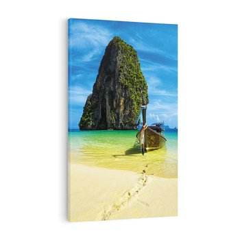 Obraz na płótnie 70x100 - Łódź nad Morzem - łodź, morze