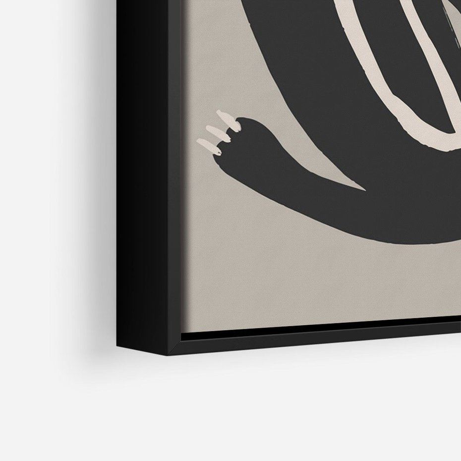 Obraz w ramie 70x100 - Migotliwe Echa Skandynawii - skandynawska sztuka, lis - rama czarna