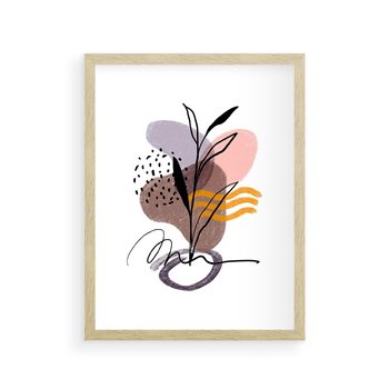 Plakat w ramie 30x40 - Bezgraniczne Impulsy - abstrakcja, sztuka nowoczesna - rama drewno