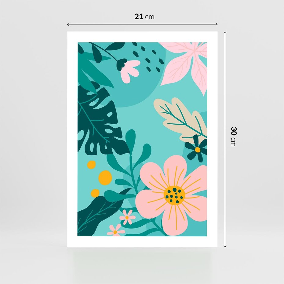 Plakat bez ramy 21x30 - Kwiatowy Impuls - pastelowa kompozycja, kwiaty