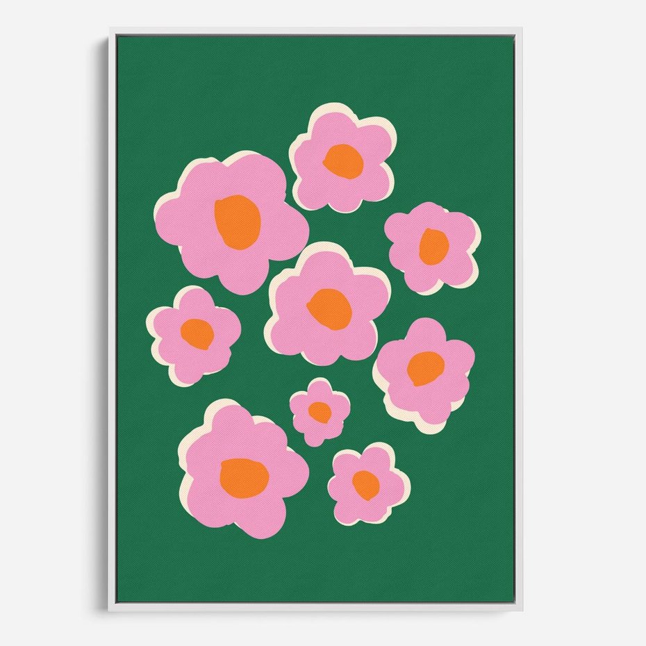 Obraz w ramie 80x120 - Przenikające Refleksje - abstrakcyjny plakat, boho styl - rama biała