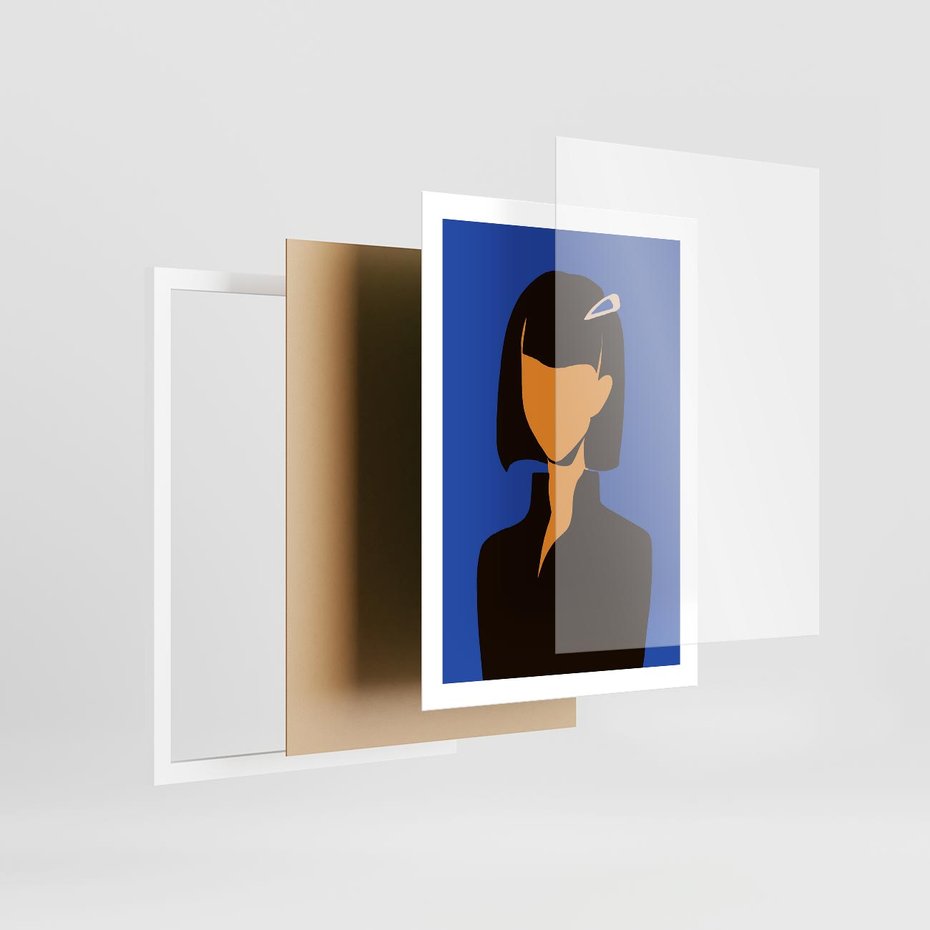 Plakat w ramie 50x70 - Energetyczne Zestawienie - sztuka nowoczesna, plakat - rama biała