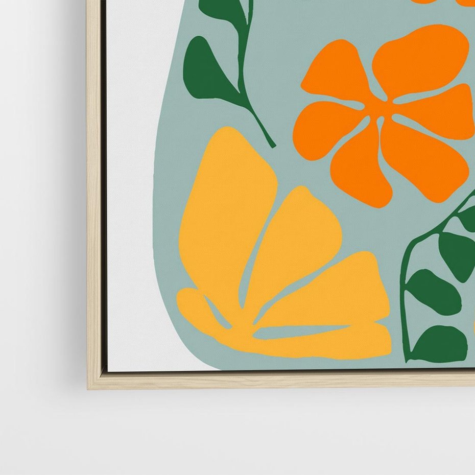 Obraz w ramie 80x80 - Kolorystyczna Ekspresja - czajnik, abstrakcja - rama drewno