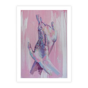 Plakat bez ramy 40x50 - Splecione - obraz olejny, pastelowe kolory