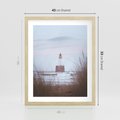 Plakat w ramie 40x50 - Magiczna Aura - latarnia, mgła - rama drewno
