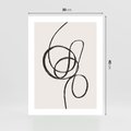 Plakat bez ramy 30x40 - Migotliwa Kreatywność - abstrakcyjne szkicowane linie, minimalizm