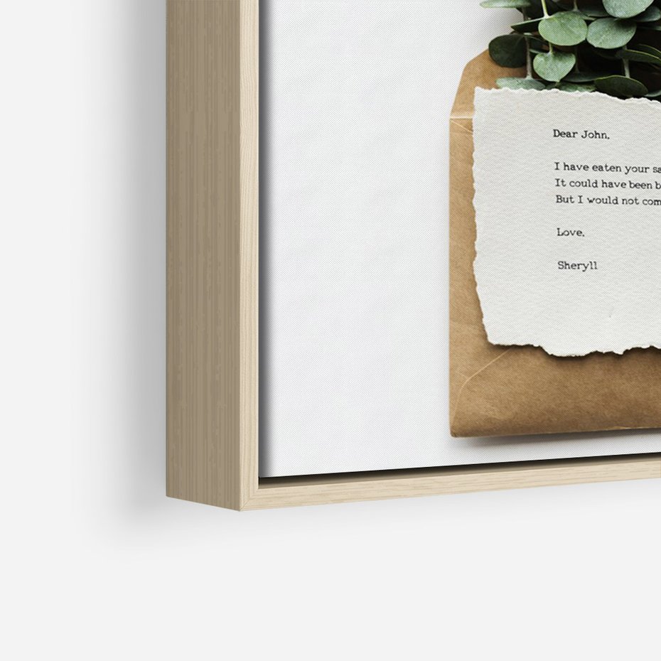 Obraz w ramie 70x100 - Eukaliptusowa harmonia - eukaliptus, liście - rama drewno