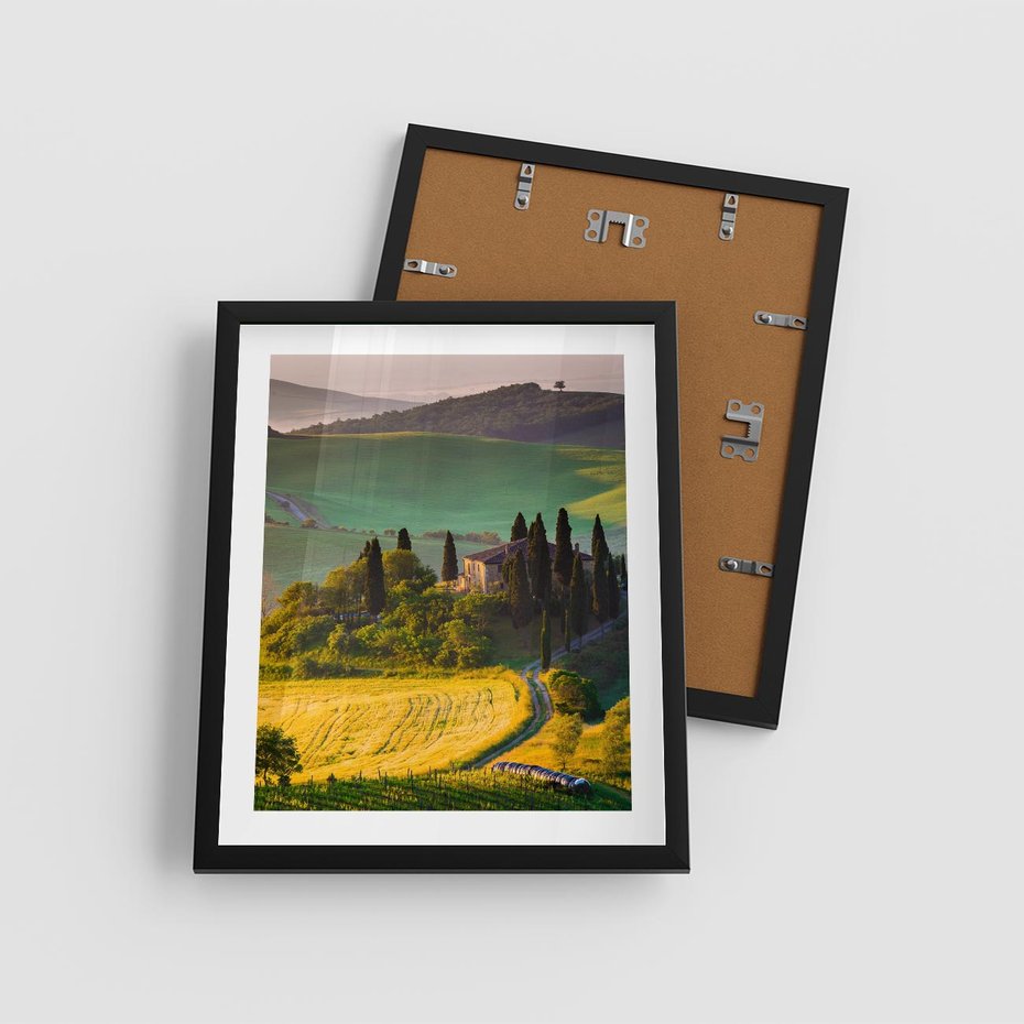 Plakat w ramie 40x50 - Pejzaż w perspektywie - pejzaż, perspektywa - rama czarna