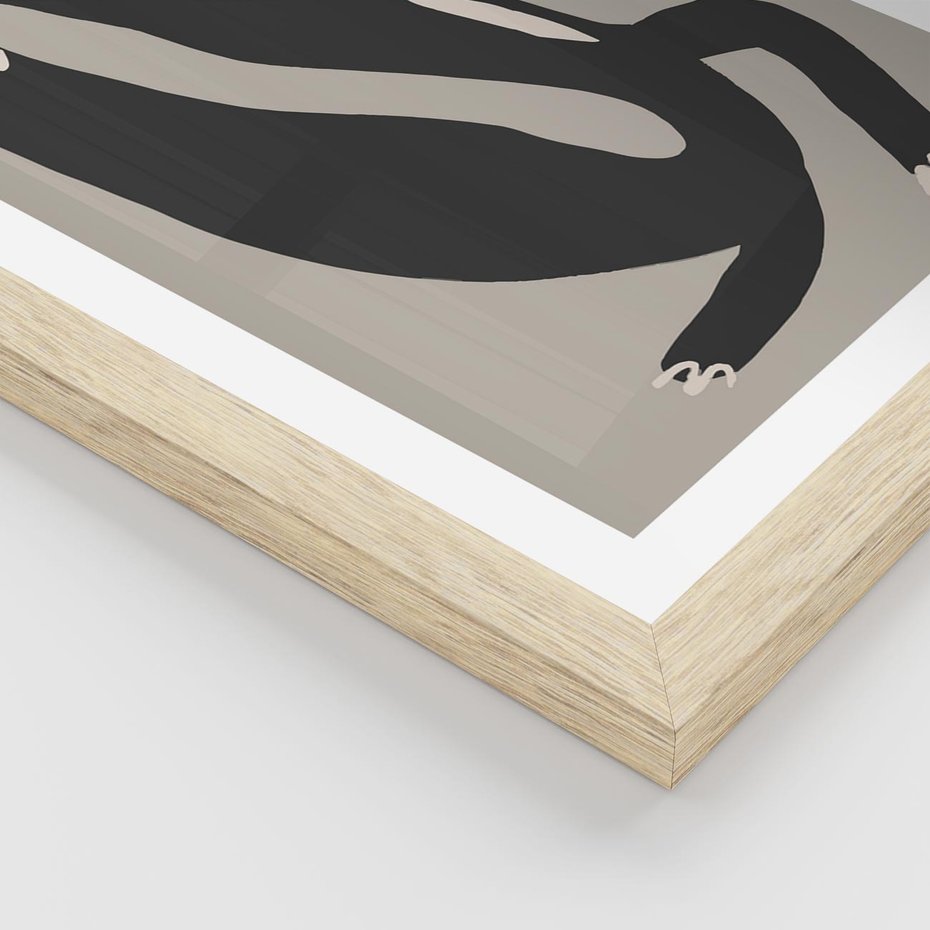 Plakat w ramie 30x40 - Strukturalne Odbicia Północy - skandynawska sztuka, lis - rama drewno