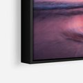 Obraz w ramie 100x70 - Zaklęty Zachód - magiczny zachód słońca, fioletowe - rama czarna