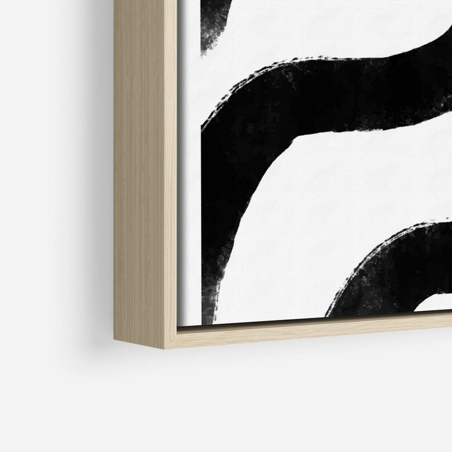 Obraz w ramie 80x80 - Wibracje Plam - abstrakcja, minimalizm - rama drewno