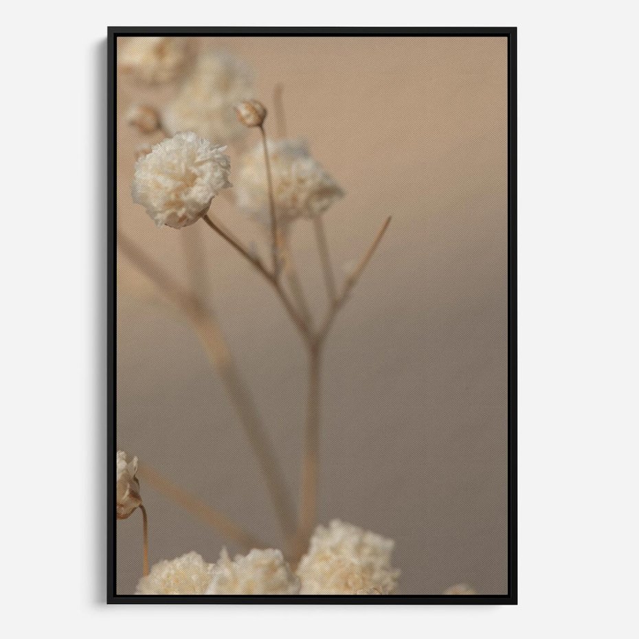 Obraz w ramie 50x70 - Subtelna gipsówka - gipsówka, suche - rama czarna