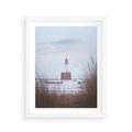 Plakat w ramie 40x50 - Magiczna Aura - latarnia, mgła - rama biała