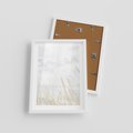Plakat w ramie 30x40 - Jasna Delikatność: Fotografia Suchych Traw - suche trawy, jasna fotografia - rama biała