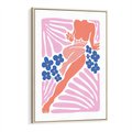 Obraz w ramie 70x100 - Opowieść Ognistych Rytów - nowoczesny kobiecy akt, graficzne kształty - rama drewno
