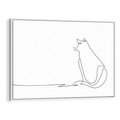 Obraz w ramie 120x80 - Koci Szkic - szkic, line art - rama biała
