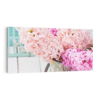 Obraz na płótnie 120x60 - Kwiatowa harmonia hiacyntów - kwiaty, hiacynty