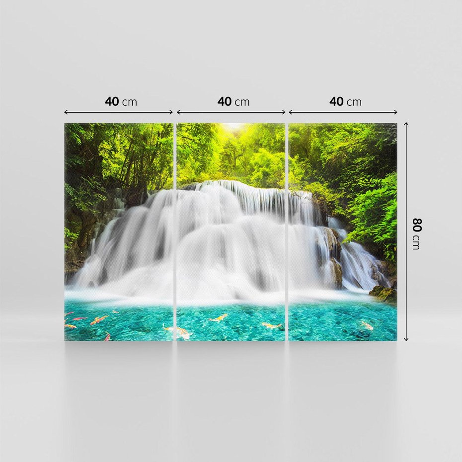 Obraz na płótnie 120x80 - Magiczne wodospady Tajlandii - Tajlandia, wodospad
