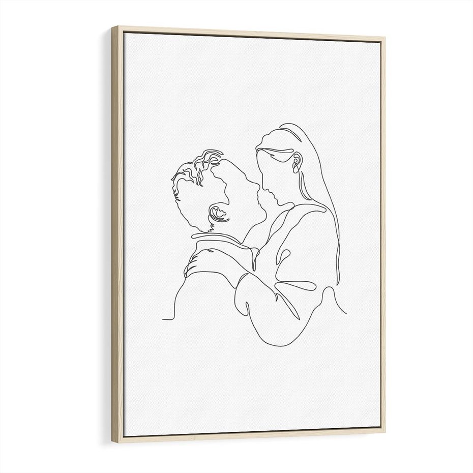 Obraz w ramie 70x100 - Bezgraniczne Tańce - para zakochanych, kobieta i mężczyzna - rama drewno