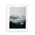 Plakat w ramie 40x50 - Zimowe Uroki Gór - góry ośnieżone, krajobraz górski - rama biała